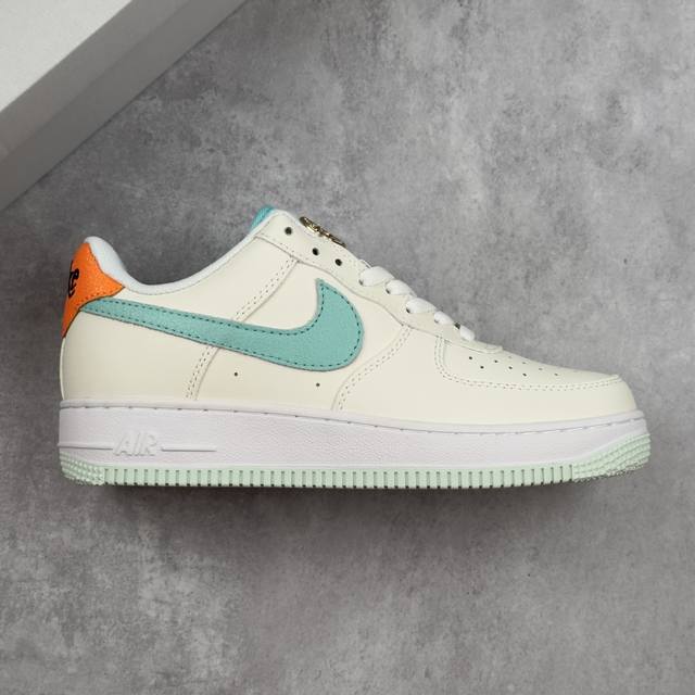 特价本地 核心私 耐克Nike Air Force 7 Low Be The One 空军一号低帮经典百搭休闲运动板鞋“拼色米白薄荷蓝橙” 男女鞋真标半码制#升