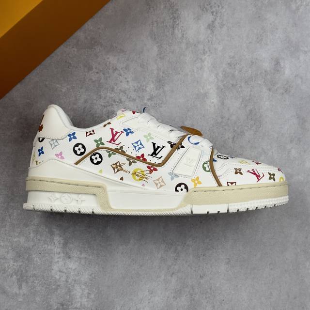 本地 核心私 性价比版 Lv路易威登Louis Vuitton Trainer Sneaker Low 低帮复古休闲运动文化百搭篮球板鞋 男女鞋采用移膜纤维牛剖