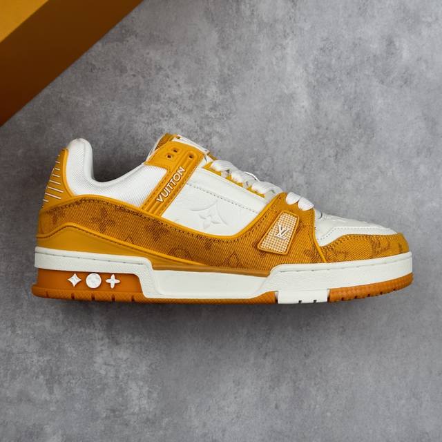 本地 核心私 性价比版 Lv路易威登Louis Vuitton Trainer Sneaker Low 低帮复古休闲运动文化百搭篮球板鞋 男女鞋采用移膜纤维牛剖