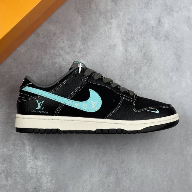 本地 核心私 Nike Sb Dunk Low“ Lv联名 蒂芙尼蓝钩” 周年高端定制 低帮休闲板鞋 定制鞋盒 大厂纯原品质出货 超高清洁度 皮料切割干净无任何