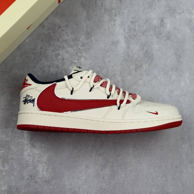 本地 核心私 Travis Scott X Fragment Design X Air Jordan 1 Low Og Sp Aj1 乔1 斯图西联名 大红勾抽