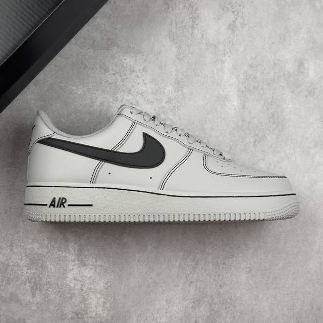 本地 核心私 Nike Air Force 1 Low 07 灰黑钩 黑线 低帮休闲运动板鞋 原楦头原纸板 打造纯正低帮空军版型 专注外贸渠道 全掌内置蜂窝气垫