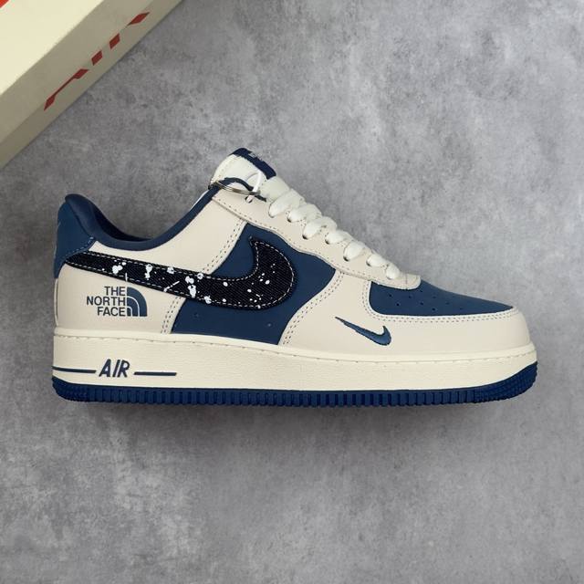 本地 核心私 Nike Air Force 1 Low 北面联名 喷绘蓝牛仔钩 低帮休闲运动板鞋 原楦头原纸板 打造纯正低帮空军版型 专注外贸渠道 全掌内置蜂窝