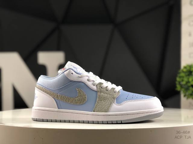 真标带半码 耐克 乔丹 Air Jordan 1 Low Aj1低帮系列篮球鞋 官方同步配色 原装级产物 #拒绝公底 立体鞋型 细节完美 高清洁度 货号：Ib7