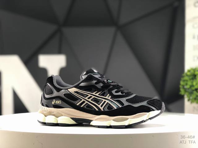 亚瑟士 Asics Gel-Nyc亚瑟士运动休闲透气专业跑鞋 鞋面采用反绒皮与网布拼接 透气舒适兼具休闲时尚 结合简明的配色 展现品牌的传承 及引领复古流行的主