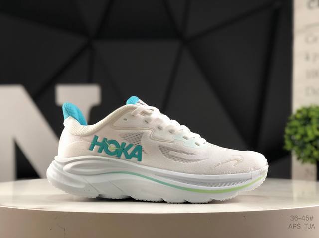 Hoka M Clifton 10 全新配色 这个品牌来自于新西兰的毛利语，Hoka表示大地，One One表示飞越，连起来就是飞越地平线，One One不是读