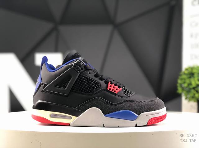 真标带半码 Air Jordan Aj4 Retro 大厂出品 原纸板楦头开发 定制优质皮料 完美鞋型匹配公司货 正确Tpu鞋舌锁扣 最新原厂底模 大底卡色咬花