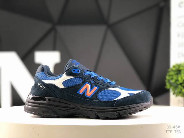 New Balance新百伦Nb Made In Usa Mr993系列美产血统经典复古休闲运动百搭老爹跑步鞋 采用台产猪巴革及透气网眼材质 6层组合底模 缓震