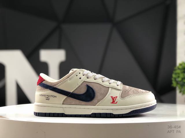 耐克 Nike Sb Dunk Low X Louis Vuitton 纯原大厂出品 极力推荐原装头层材料 独家版型蒸餾加工帶來的是更好的视觉和脚感体验大厂纯原