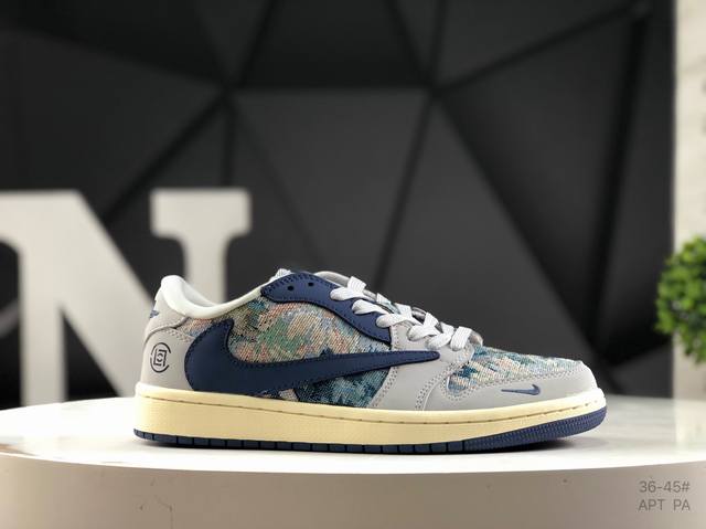 耐克 Travis Scott X Fragment Design X Air Jordan 1 Low Og Sp Aj1 乔1 低帮文化休闲板鞋 #多方联名