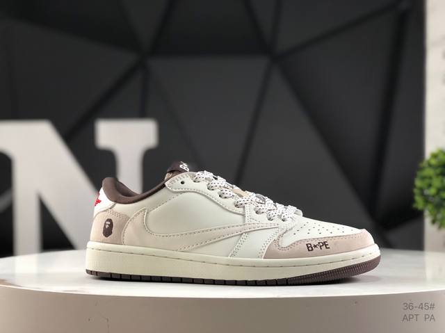 耐克 Travis Scott X Fragment Design X Air Jordan 1 Low Og Sp Aj1 乔1 低帮文化休闲板鞋 #多方联名