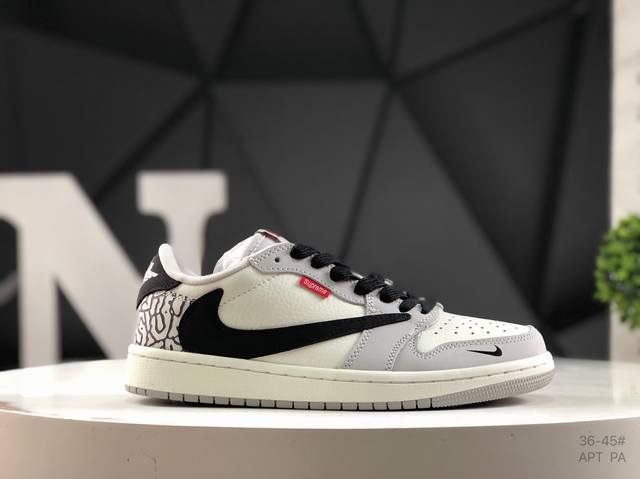 耐克 Travis Scott X Fragment Design X Air Jordan 1 Low Og Sp Aj1 乔1 低帮文化休闲板鞋 #多方联名