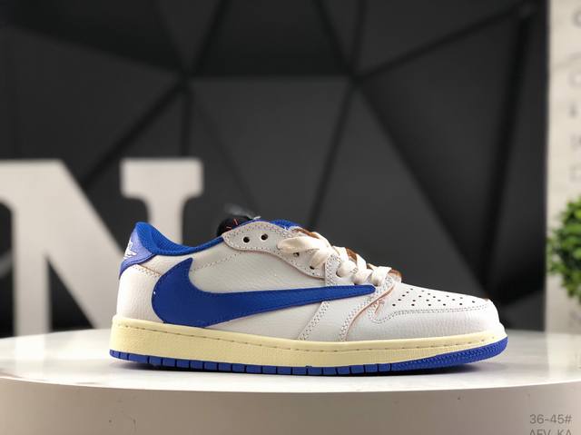 耐克 Nike Air Jordan 1 Low Aj1 乔1 低帮潮流运动休闲板鞋。Aj1 低帮拼接 完美版型真头层牛皮# 内置缓震气垫 原鞋开模 拒绝公底