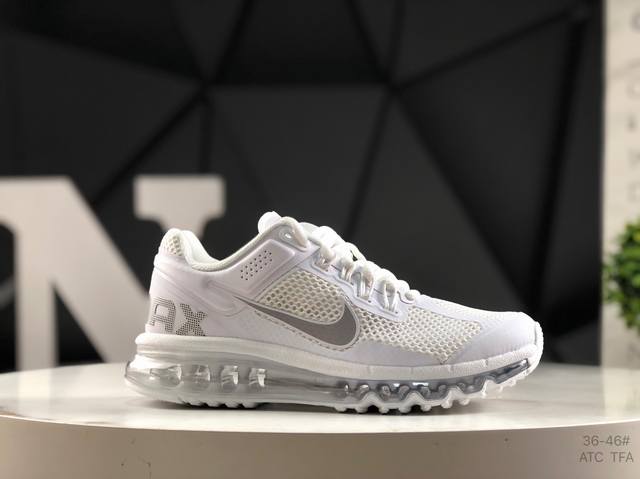 耐克 Nk Air Max 2013 耐克复古透气网布气垫跑鞋 Hf4884-100 #搭配全掌式 Max Air 气垫，为步伐注入充沛活力。半透明中底和外底，