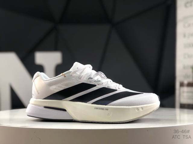 阿迪达斯 Adidas Adizero Boston 13 阿迪达斯 透气网眼竞速跑鞋Boost 缓震底 运动鞋 后跟加厚 呵护脚后跟 立体保护软绵鞋口 轻松穿