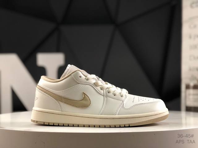 耐克 Nike Air Jordan 1 Low 无原鞋不开发 原厂内置气垫魔块 A模大底 头层小牛皮 鞋舌Aj原厂专用牛津布+Aj专用反口珍珠布+原厂无杂质高