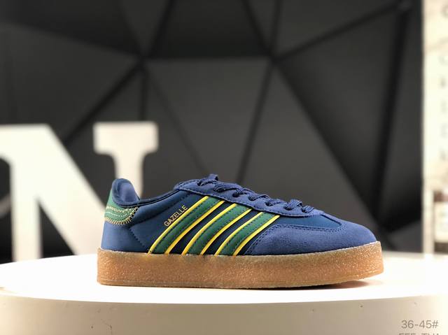 阿迪达斯 Adidas Originals Gazelle S By 陈冠希联名 三叶草厚底休闲防滑耐磨低帮板鞋 货号；Jr5408 尺码：36 36.5 37