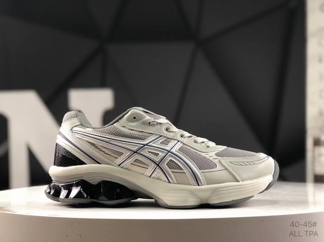 亚瑟士 Asics Gel-Kinetic Fluent 纯原版本 亚瑟士运动休闲透气专业跑鞋 新一代缓震未来感跑鞋 鞋面复杂的切割和银色细节极具前卫风格 大底