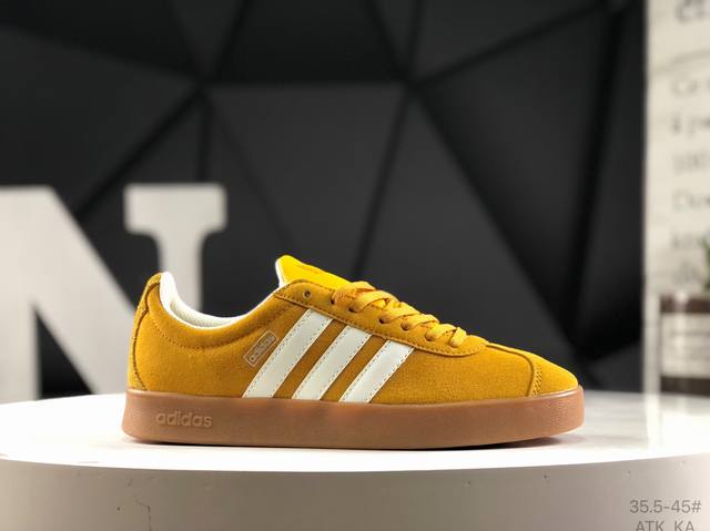 阿迪达斯 Adidas 今天Vl Court 2.0绒面麂皮防滑耐磨轻便低帮板鞋 货号；Ji0495 码数： 36 36.5 37 38 38.5 39 40