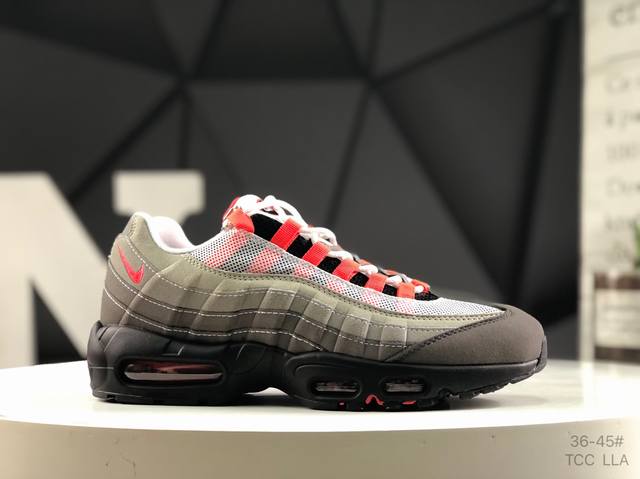 耐克 Nike Air Max 95 Og Neon 合成革 渐变 织物 防滑减震 低帮 货号：At2865 100 尺码：如图所示 Tcc Lla