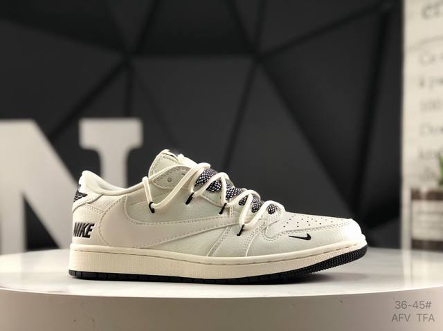 头层带半码 耐克 Travis Scott X Fragment Design X Air Jordan 1 Low Og Sp Aj1 乔1 低帮文化休闲板鞋