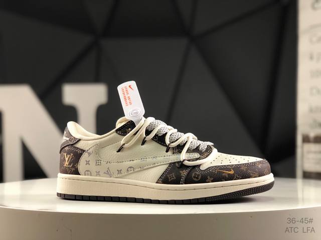 公司级带半码 耐克 Air Jordan 1 Low Aj1 乔1 联名 倒钩 绑带 高端定制 低帮复古文化板鞋 货号：Dm6868 101 定制鞋盒 大厂纯原