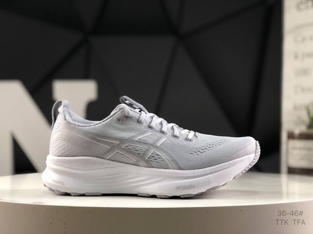 亚瑟士 Asics Gel-Kayano 32 亚瑟士 Platinum低帮专业有氧超轻便运动跑步鞋 全新原装数据开发 符合人体工程学 一体式双层编制鞋面 高弹