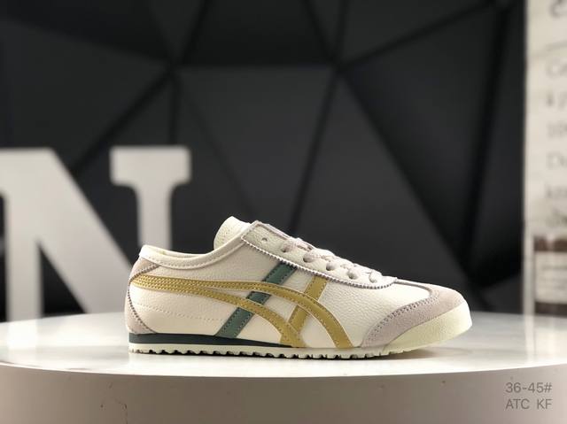 亚瑟士 Asics鬼冢虎 Mexico 66做工精赞 实拍首发 除成型在Pt外 其余全部客供材料 淘宝B级代购店铺内供 四联官方吊牌 乳胶组合鞋垫 羊皮纸质中底