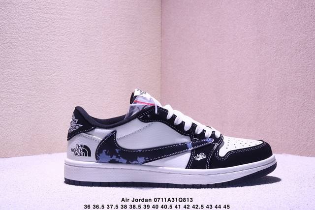 真标Aj1倒勾Travis Scott X Air Jordan 1 ” Reverse Mocha “ Aj1乔1 Ts 联名倒钩 低帮文化篮球鞋 尺码:36