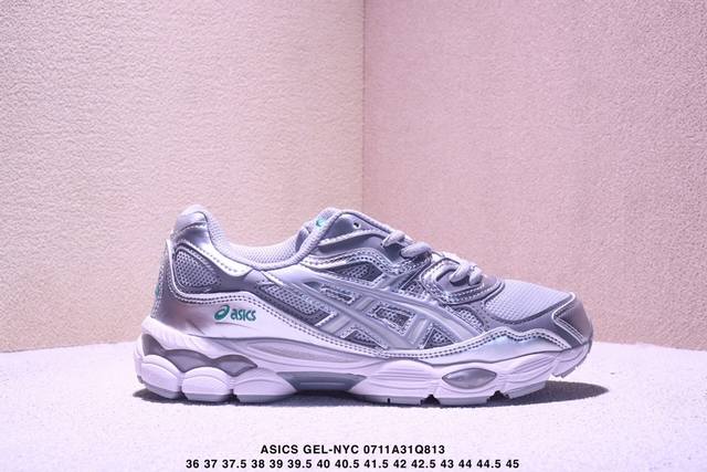 公司级Asics Gel-Nyc 亚瑟士 透气网眼鞋面 配合部分合成革材质 采用全新Ahar+橡胶材质 更加耐磨 货号: 3A383-022 尺码:36 37