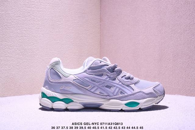 公司级Asics Gel-Nyc 亚瑟士 透气网眼鞋面 配合部分合成革材质 采用全新Ahar+橡胶材质 更加耐磨 货号: 3A383-022 尺码:36 37