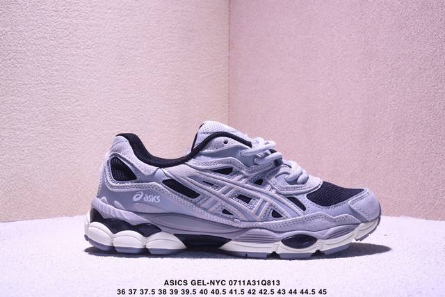 公司级Asics Gel-Nyc 亚瑟士 透气网眼鞋面 配合部分合成革材质 采用全新Ahar+橡胶材质 更加耐磨 货号: 3A383-022 尺码:36 37