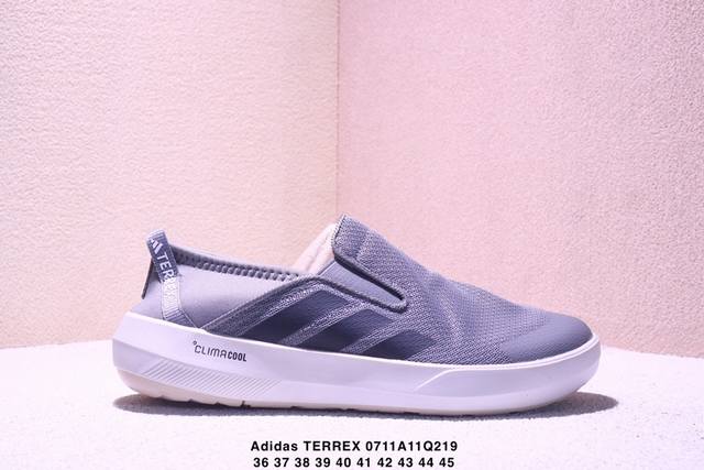 Adidas阿迪达斯Terrex Boat Slip-On Climac溯溪透气懒人一脚蹬运动鞋 Xm0711Q219