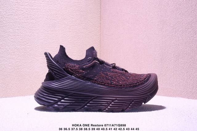 公司级Hoka One One Restore Tc Chukka 舒适 织物减震防滑透气低帮 休闲跑步鞋 货号:1169090 尺码:36 36.5 37.5