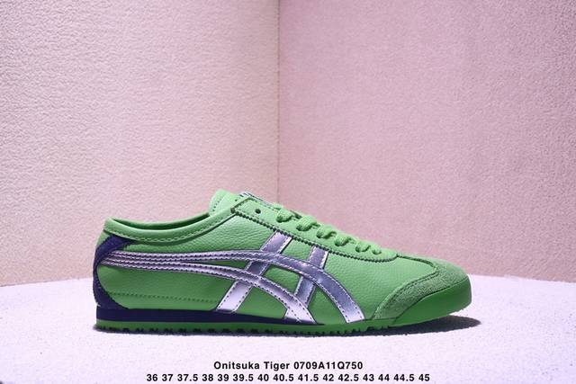 Onitsuka Tiger Mexico 66 百搭单品 板鞋 Mexico 66是鬼冢虎旗下最经典的款式，李小龙最喜欢的一款训练鞋休闲鞋！鞋身特有的虎爪造型