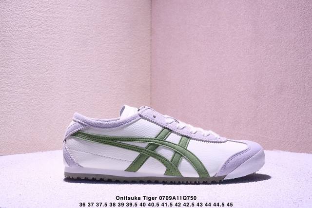Onitsuka Tiger Mexico 66 百搭单品 板鞋 Mexico 66是鬼冢虎旗下最经典的款式，李小龙最喜欢的一款训练鞋休闲鞋！鞋身特有的虎爪造型