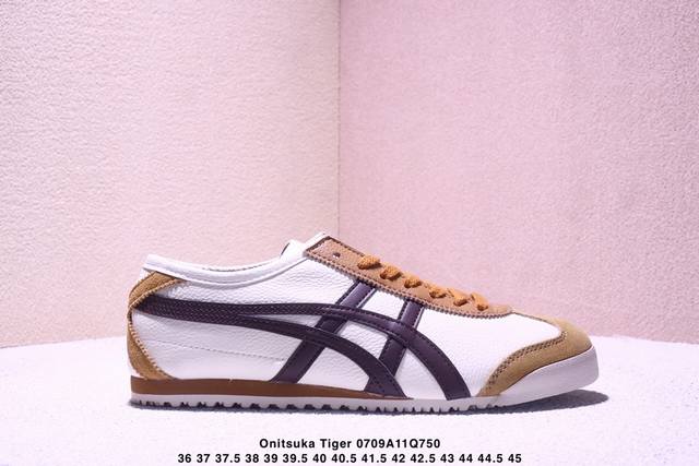 Onitsuka Tiger Mexico 66 百搭单品 板鞋 Mexico 66是鬼冢虎旗下最经典的款式，李小龙最喜欢的一款训练鞋休闲鞋！鞋身特有的虎爪造型