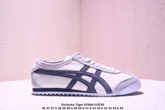 Onitsuka Tiger Mexico 66 百搭单品 板鞋 Mexico 66是鬼冢虎旗下最经典的款式，李小龙最喜欢的一款训练鞋休闲鞋！鞋身特有的虎爪造型