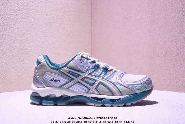 Asics Gel-Nimbus 10.1 亚瑟士复古透气休闲鞋缓震耐磨跑步鞋 #鞋面采用无缝线鞋面，贴合脚型，穿着舒适；中底360°环绕式Gl，提供良好的缓冲
