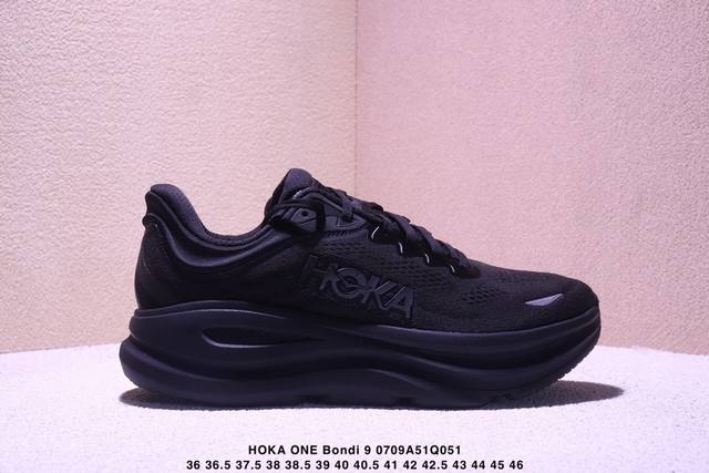 公司级Hoka One One Bondi 9 复古舒适防滑耐磨 低帮 山地户外跑步鞋 货号:1162012 尺码:36 36.5 37.5 38 38.5 3