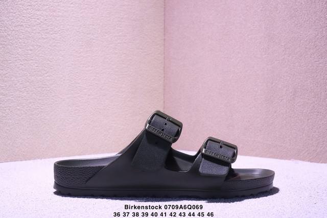 德国百年知名鞋履品牌 博肯Birkenstock 勃肯拖鞋系列凉拖鞋休闲沙滩凉鞋 广东原产#采用质地柔软牛皮革 中底搭载缓震软木橡胶 外置Eva轻量片装外底。