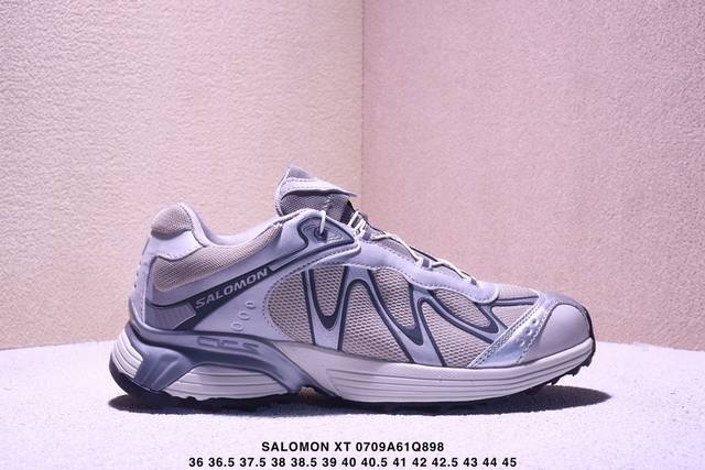 公司级Salomon萨洛蒙 Xt-Whisper 时尚 舒适減震防滑耐磨 低帮跑步鞋 鞋面采用Sensifit贴合技术 全方位贴合包裹脚型 鞋跟部鞋底牵引设计