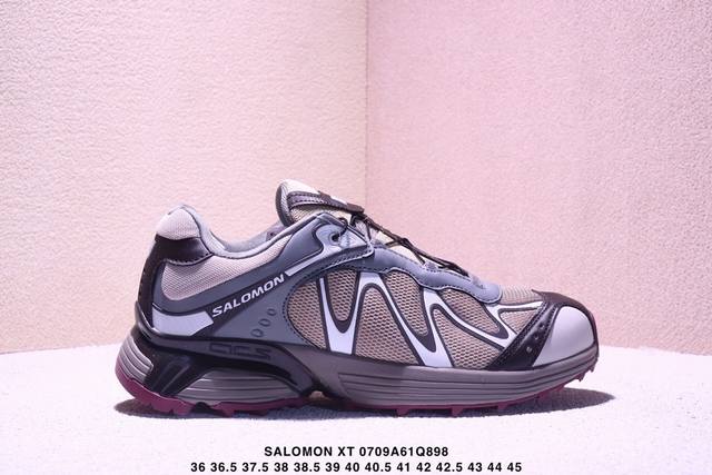 公司级Salomon萨洛蒙 Xt-Whisper 时尚 舒适減震防滑耐磨 低帮跑步鞋 鞋面采用Sensifit贴合技术 全方位贴合包裹脚型 鞋跟部鞋底牵引设计