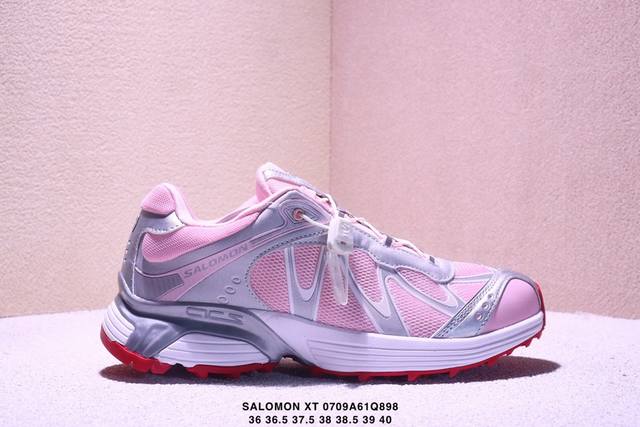 公司级Salomon萨洛蒙 Xt-Whisper 时尚 舒适減震防滑耐磨 低帮跑步鞋 鞋面采用Sensifit贴合技术 全方位贴合包裹脚型 鞋跟部鞋底牵引设计