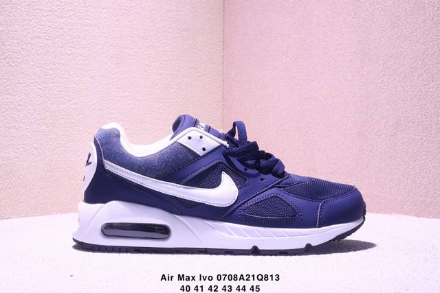 公司级耐克Air Max Ivo男女子气垫缓震耐磨运动鞋时尚潮流休闲透气跑步鞋 选用网眼鞋面，脚感舒适透气。鞋舌、鞋侧及后跟处饰有品牌标识，简约大气又时尚。采用