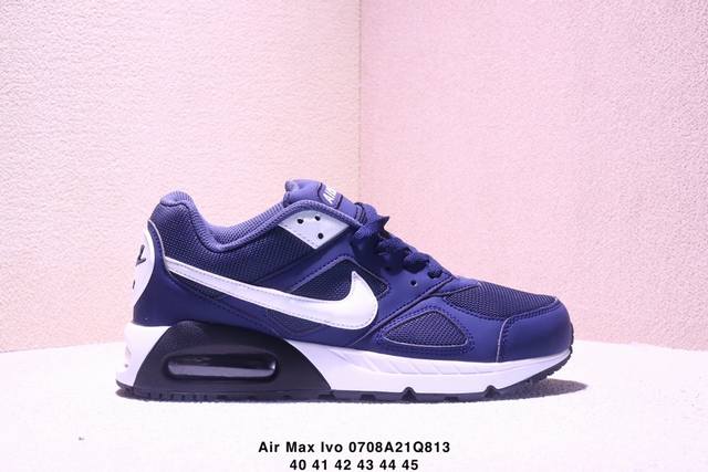 公司级耐克Air Max Ivo男女子气垫缓震耐磨运动鞋时尚潮流休闲透气跑步鞋 选用网眼鞋面，脚感舒适透气。鞋舌、鞋侧及后跟处饰有品牌标识，简约大气又时尚。采用