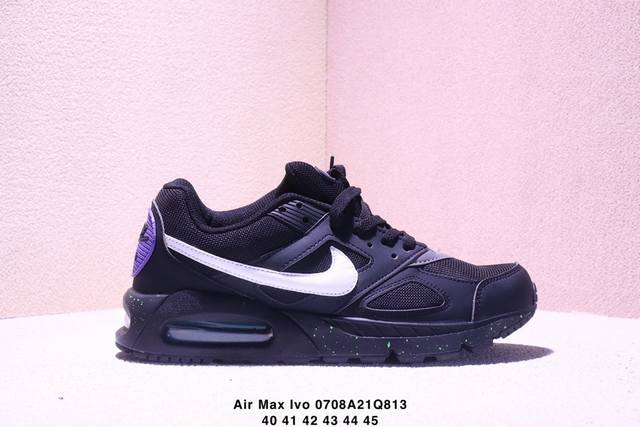公司级耐克Air Max Ivo男女子气垫缓震耐磨运动鞋时尚潮流休闲透气跑步鞋 选用网眼鞋面，脚感舒适透气。鞋舌、鞋侧及后跟处饰有品牌标识，简约大气又时尚。采用