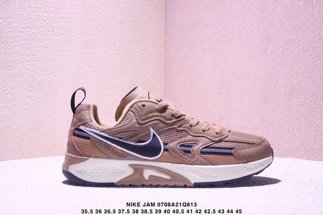 公司级Nike Jam 系列舒适时尚防滑耐磨低帮生活休闲鞋 Fn0314 采用鞋面合成皮革与网眼布设计 以便于运动员在霹雳舞运动中的保护和耐穿 中底设计细节采用