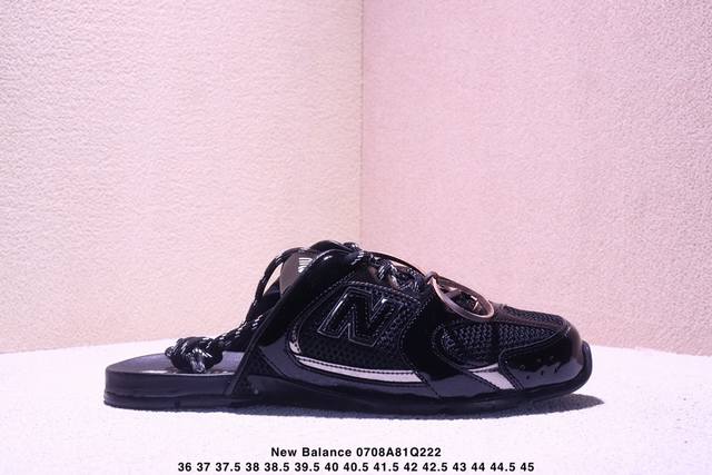 New Balance X Miu Miu缪缪 530 Sl 漆皮 圆头系带 德训鞋 低帮 生活休闲拖鞋 Xm0708Q222