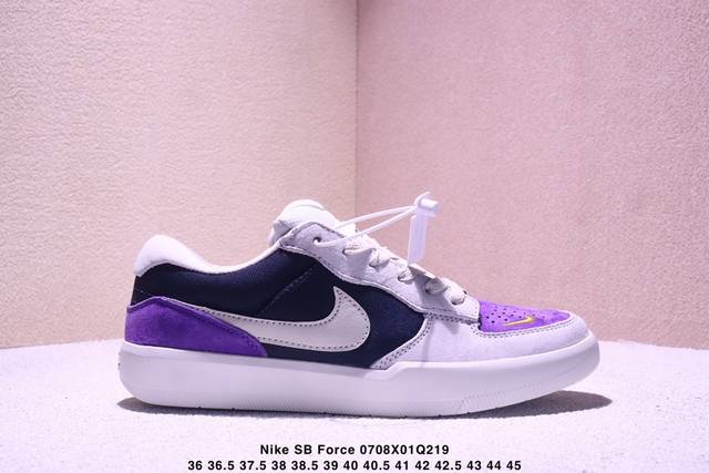 耐克 Nike Sb Force 58 滑板板鞋是一款将前沿创新带入街头的单品，它具有硫化杯底，具有出色的耐用性和灵活性。使用帆布和绒面革，在饰面上放置通风口，
